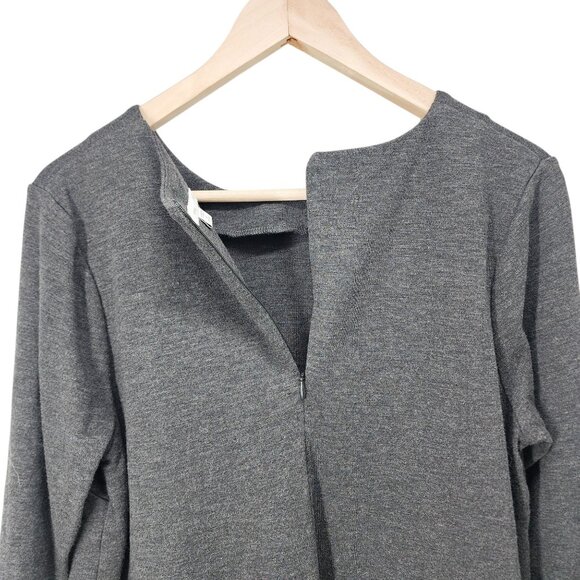 J. Jill Gray Ponte Dress With Pockets & Back Zipper For Women M Petite‎ - Picture 5 of 7